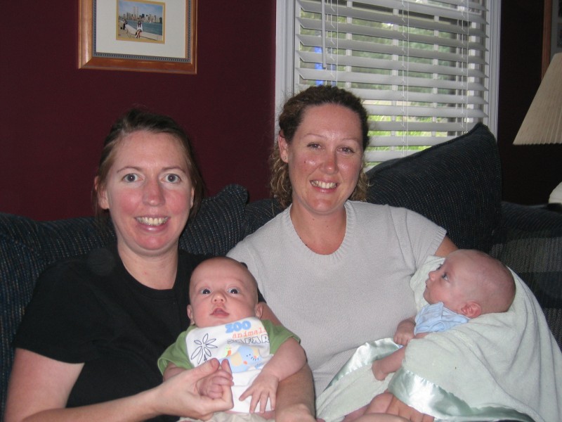 Kristin, Meg and twins